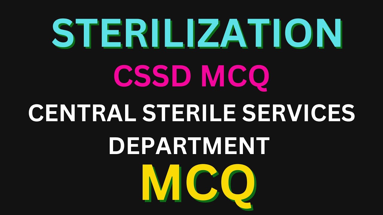 CSSD Central Sterile Services Department MCQ | Sterilization | Competitive Exam Preparation |