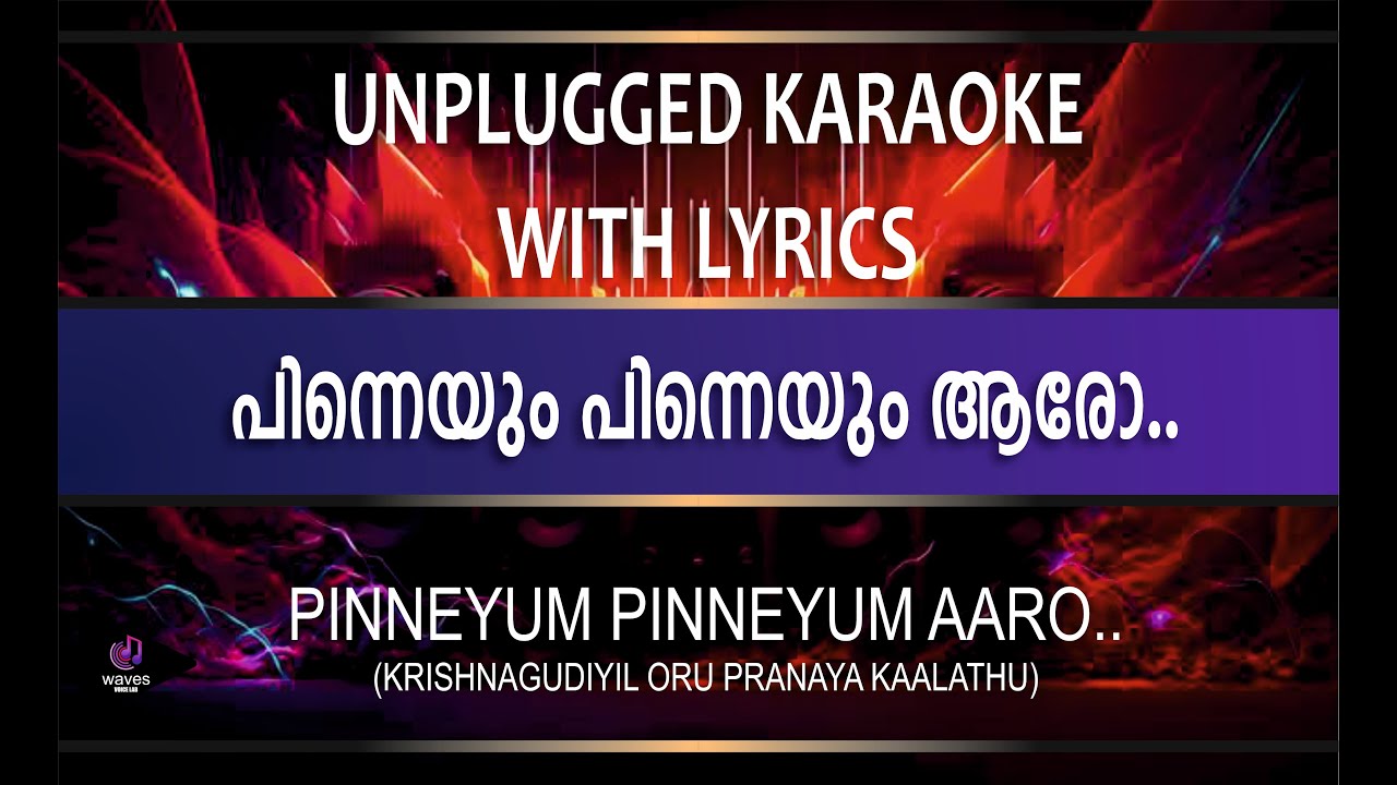 PINNEYUM PINNEYUM | പിന്നെയും പിന്നെയും ആരോ | krishnagudiyil oru pranayakaalathu | UNPLUGGED KARAOKE