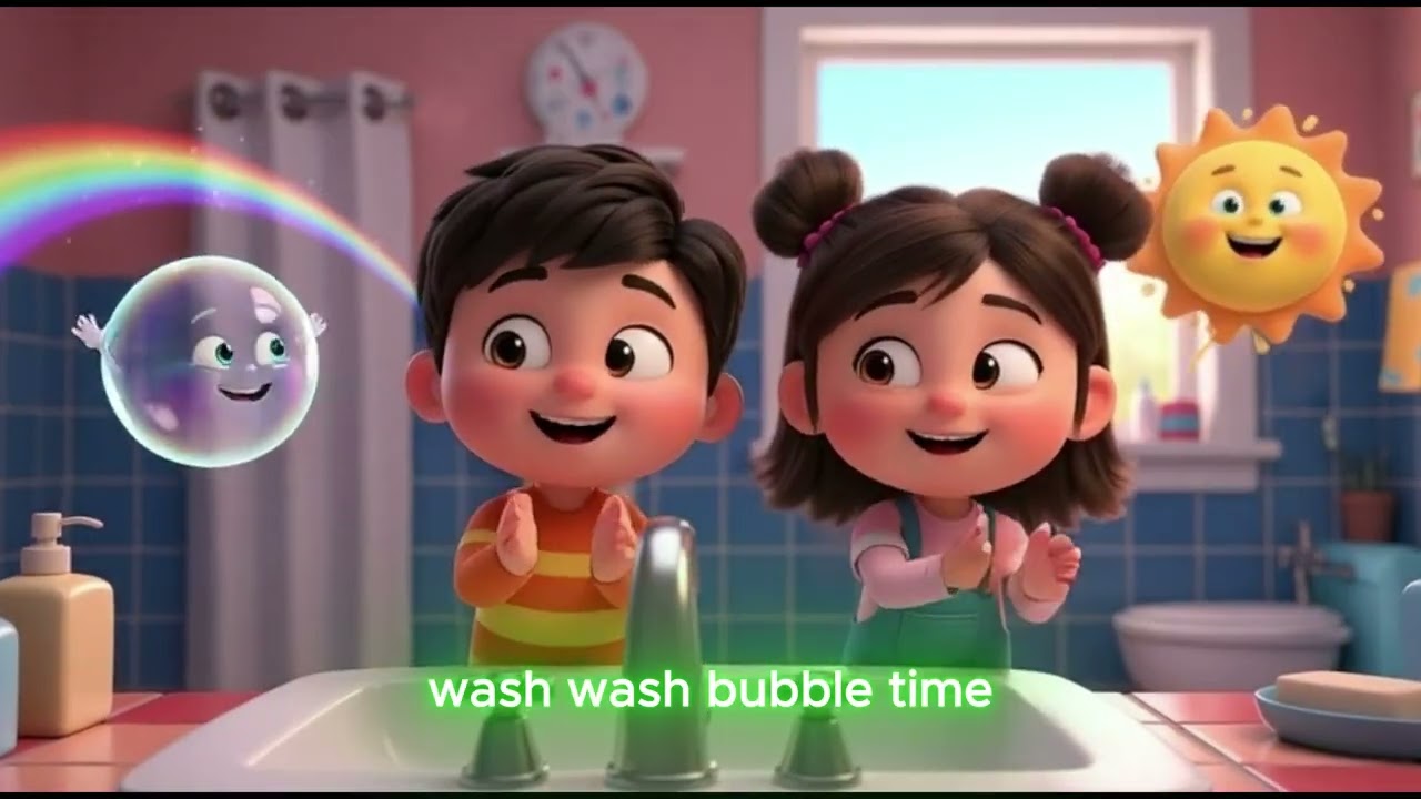 Wash, Wash, Bubble Time | Hand Washing Song for Kids