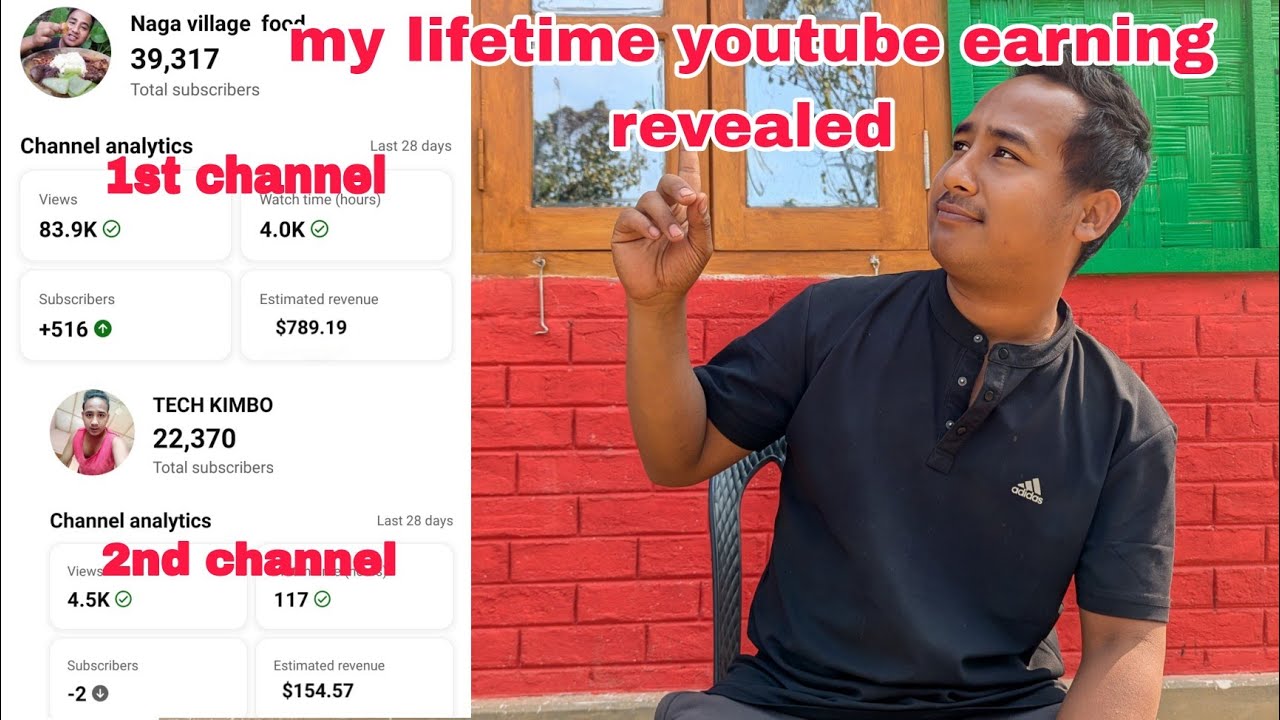 How much I earned from 2 channel || my lifetime youtube earning revealed#youtubepayment 