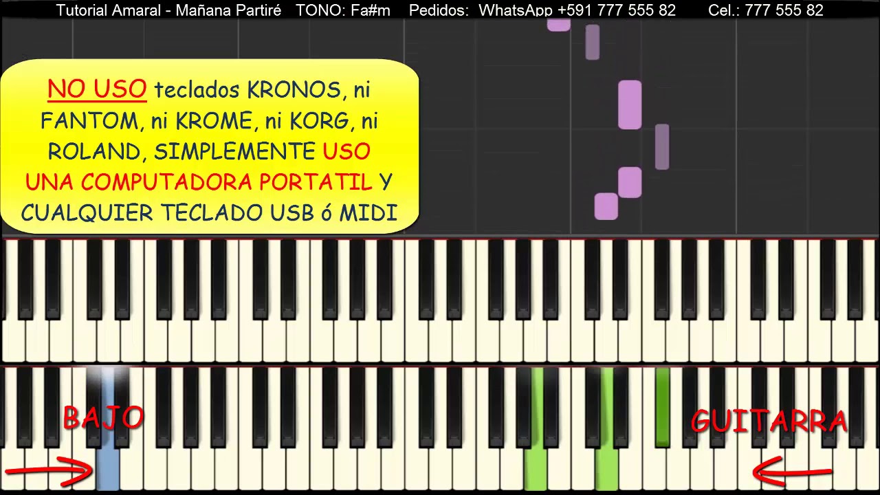 Tutorial ● Amaral ▷ Mañana Partiré (TECLADO))✓✓✓