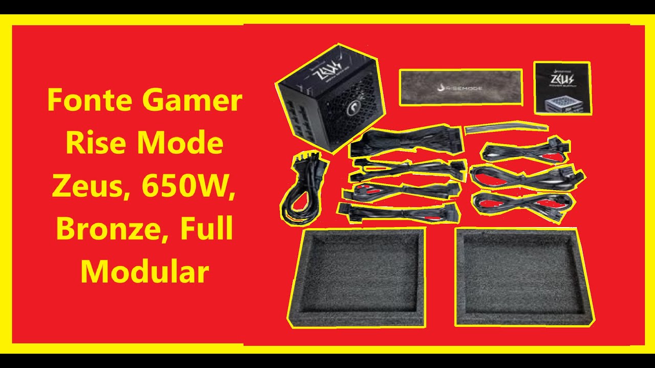 Mostrando - Fonte Gamer Rise Mode Zeus, 650W, Bronze, Full Modular, PFC Ativo