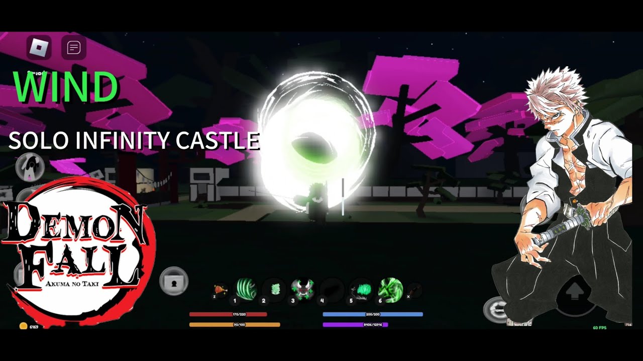 Solo infinity Castle | Wind Breathing 🌪 (Demonfall Mobile)