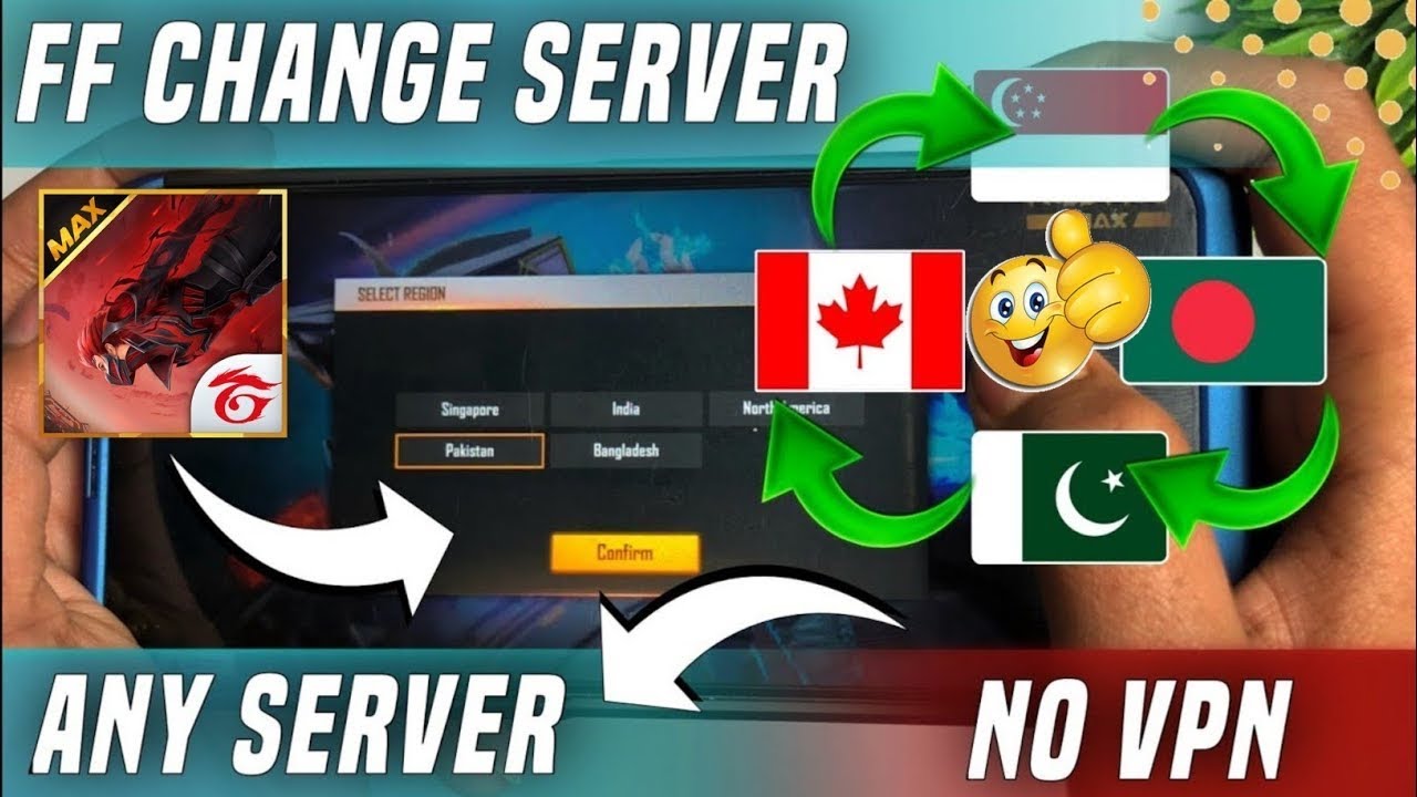 How to change server without VPN 🤩| FF change server no vpn | Change Servers No VPN Free Fire