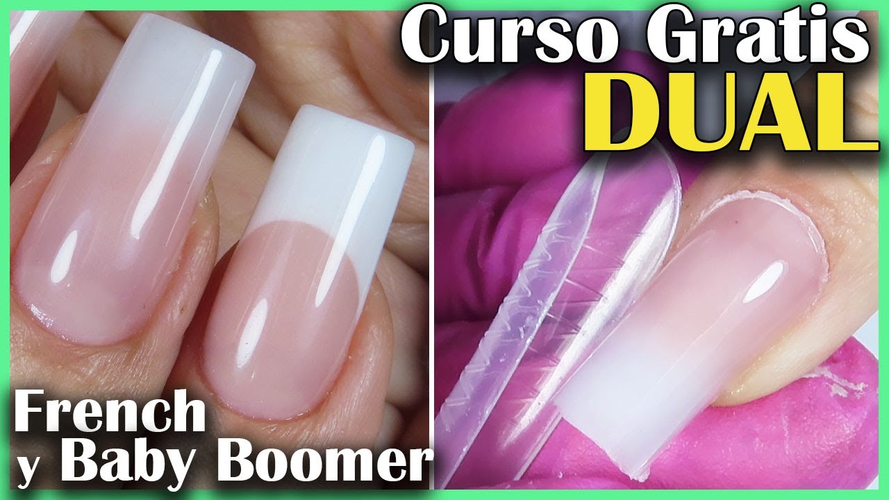 Como hacer Uñas Acrílicas FRENCH y BABY BOOMER con Moldes DUAL SYSTEM 🤩paso a paso🤩CURSO de DUAL #03