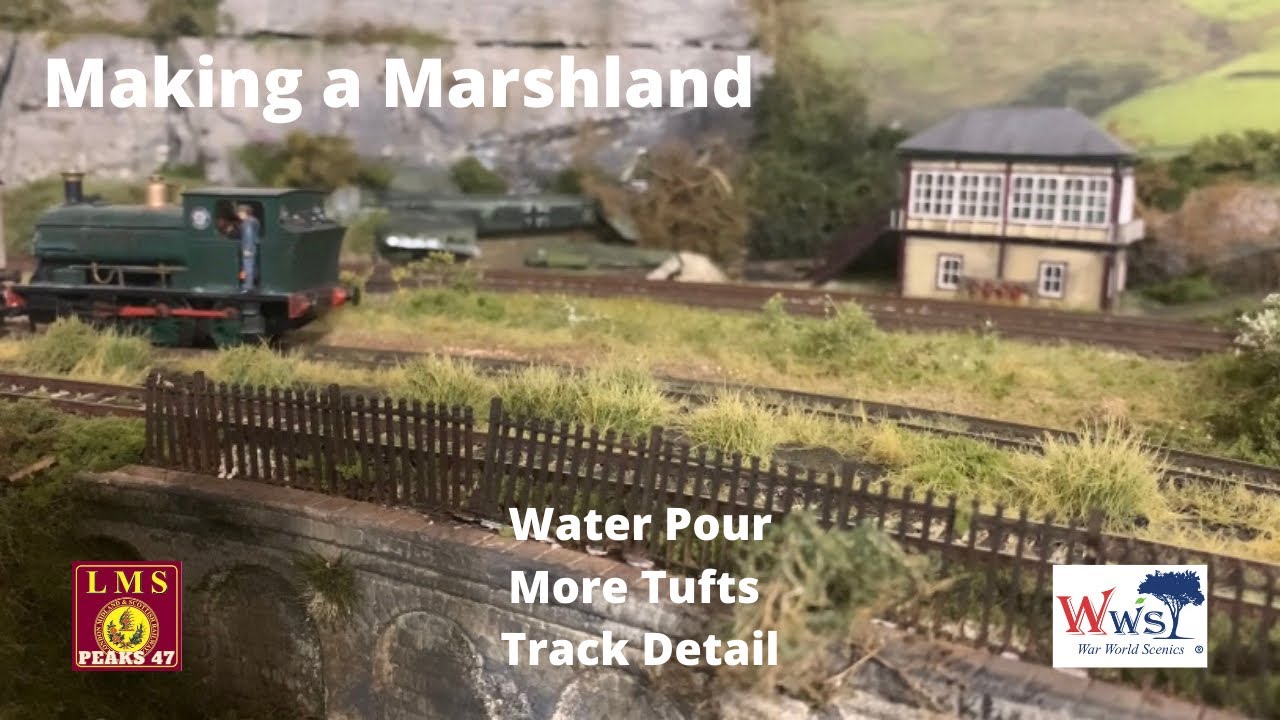 Making a Marshland | More tufts | Track Detail on Sidings | LMS Model Railway