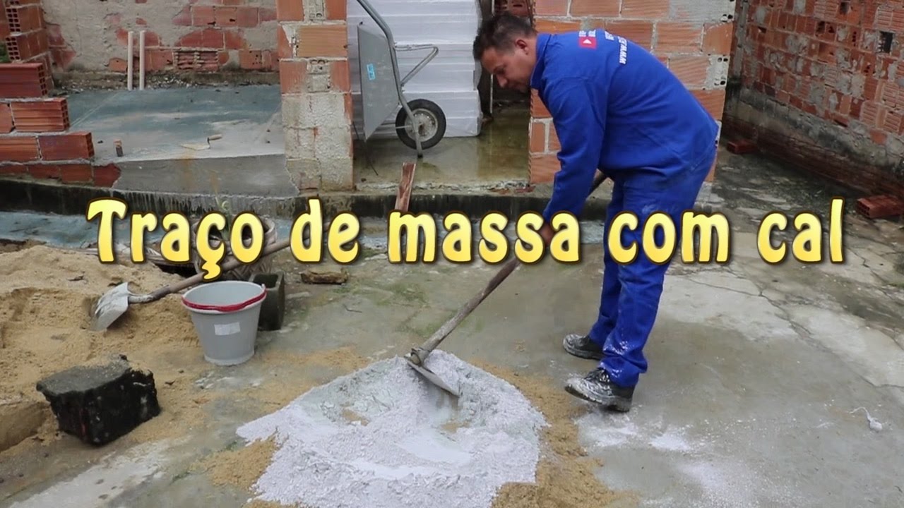 Como fazer Um Traço de massa com cal passo a passo /Faça Você mesmo/  DIY