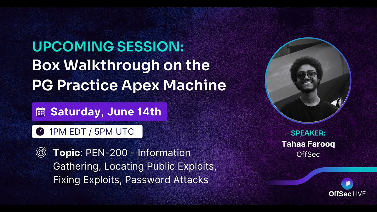 OffSec Live: Box Walkthrough on the PG Practice Apex Machine