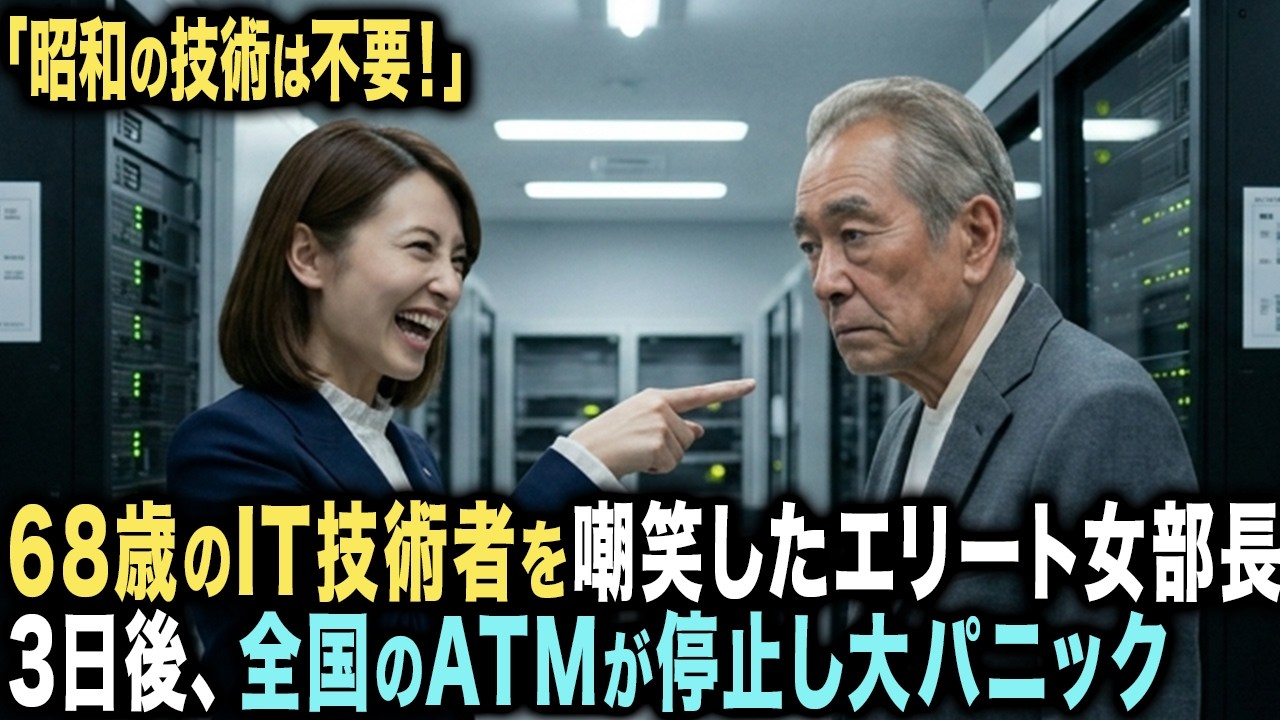 「昭和のエンジニアはもう不要です」68歳技術者を嘲笑したエリート女部長…３日後、全国のATMが停止した