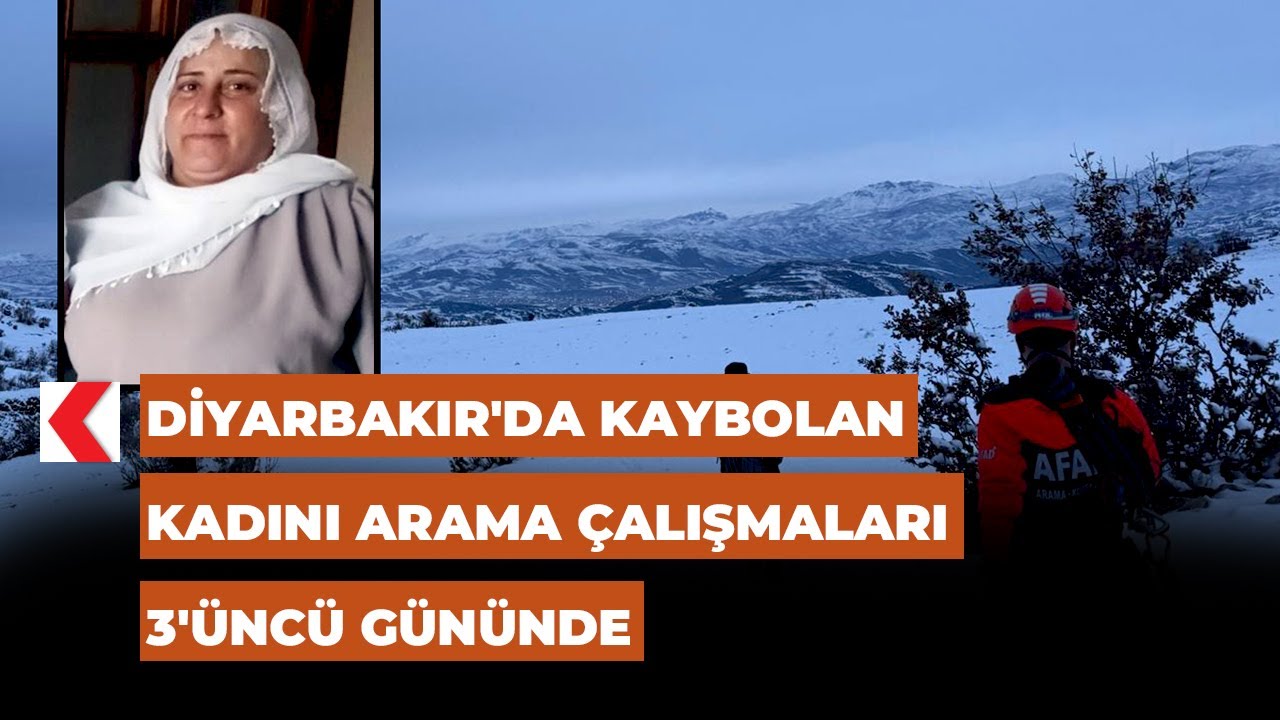Diyarbakır'da kaybolan kadını arama çalışmaları 3'üncü gününde