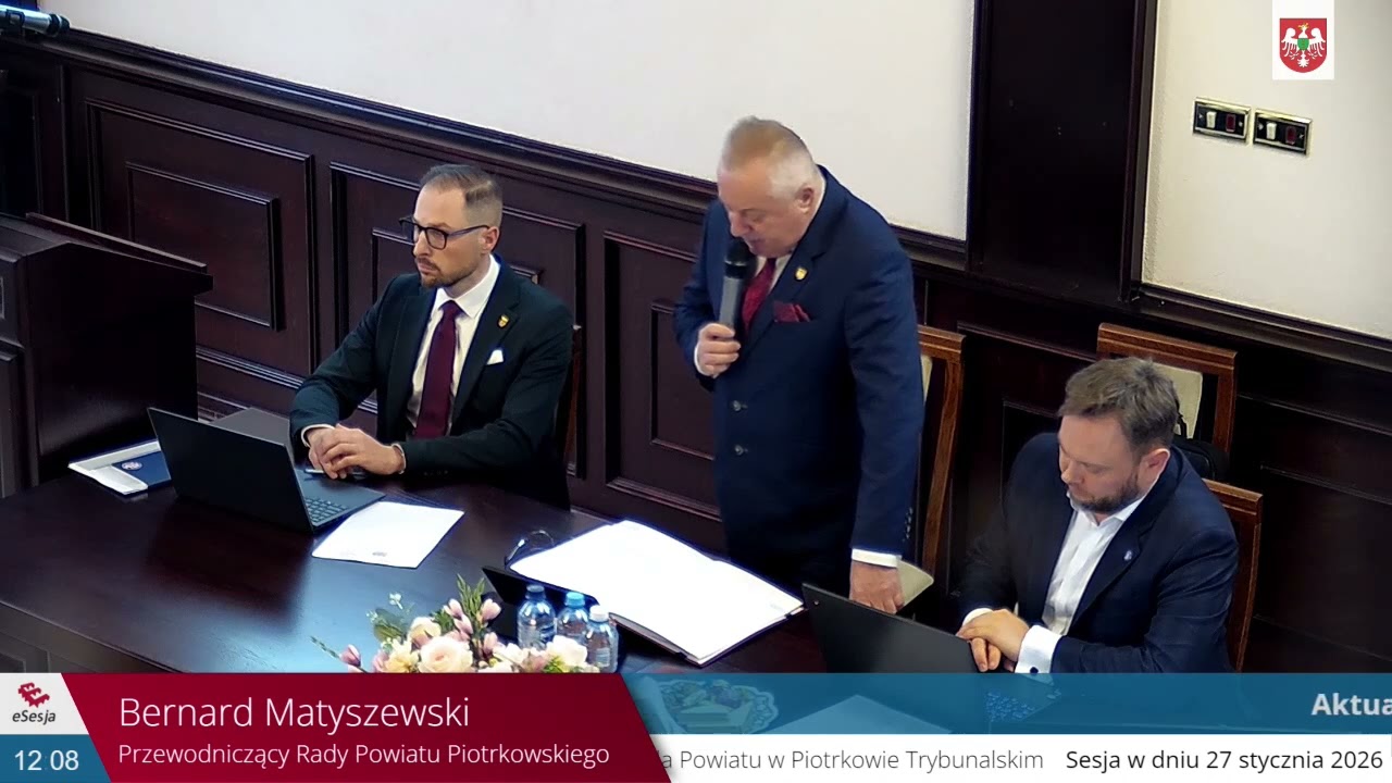 Sesja Rady Powiatu w Piotrkowie Trybunalskim, 27 stycznia 2026 r.