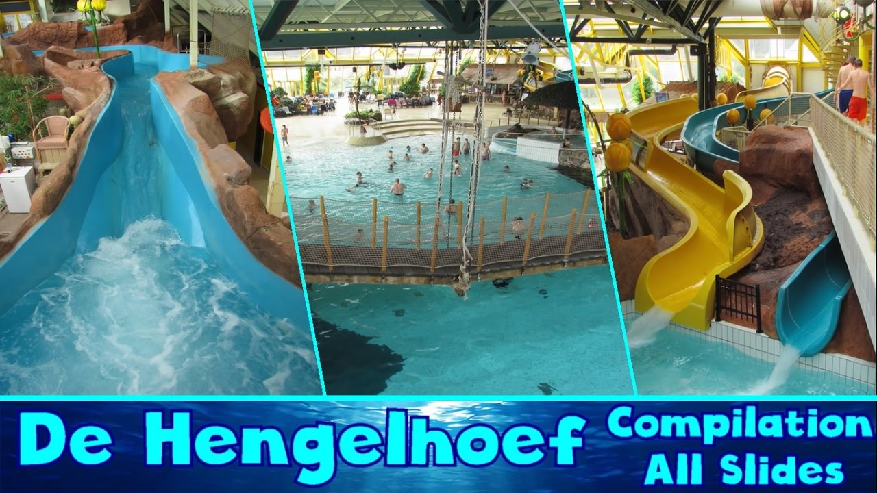 ALL WATER SLIDES at Swimming Pool De Hengelhoef!! [Compilation]