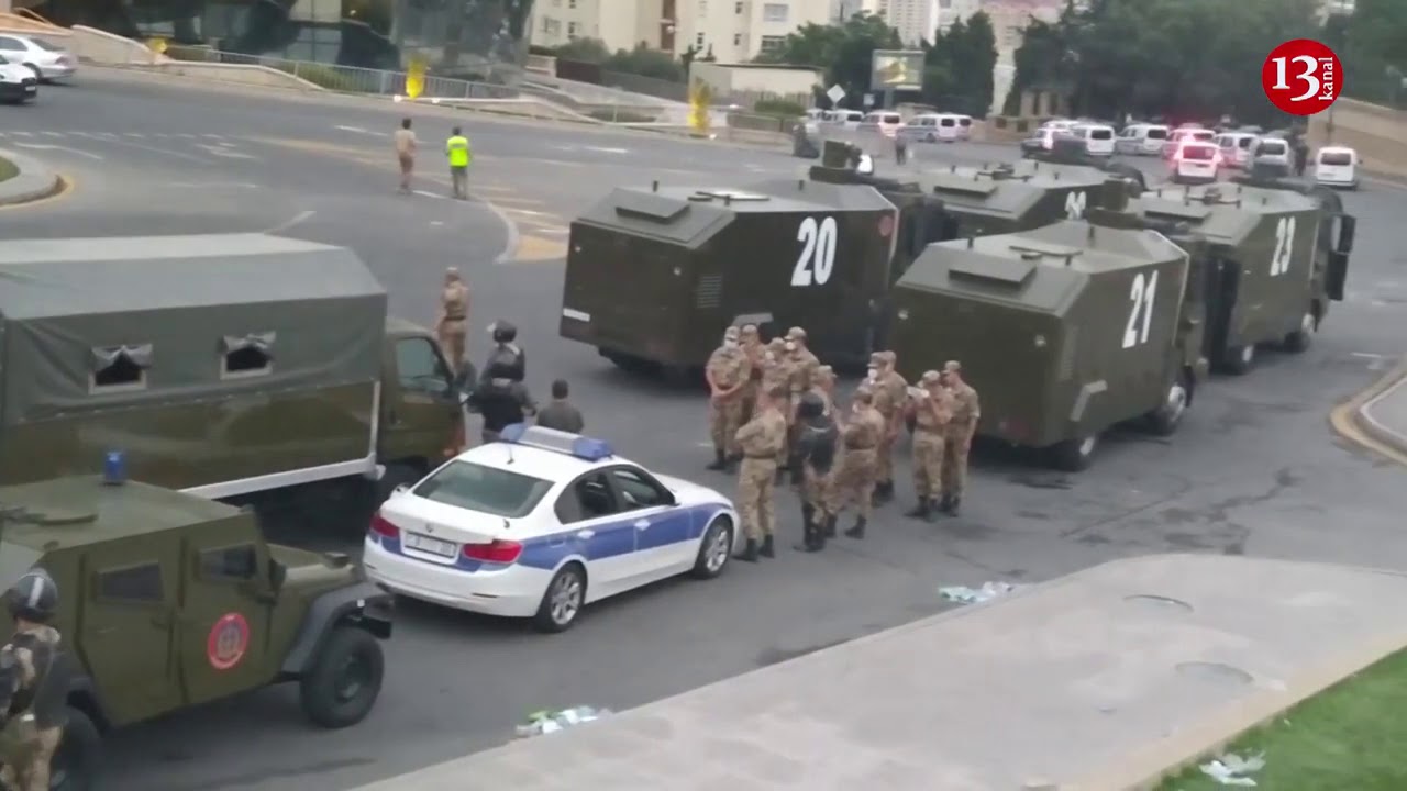 SƏHƏR SAATLARINDA MİLLİ MƏCLİSİN ÖNÜNDƏ SON VƏZİYYƏT:ZİREHLİ MAŞINLAR, POLİSLƏR...