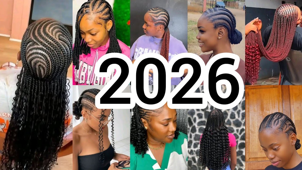 CUTE LATEST CORNROW BRAIDS HAIRSTYLES/GHANA WEAVING HAIRSTYLES/ STITCH BRAIDS HAIRSTYLES #viral