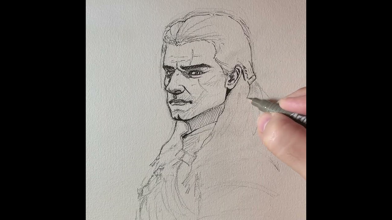 How to Draw Geralt of Rivia from The Witcher