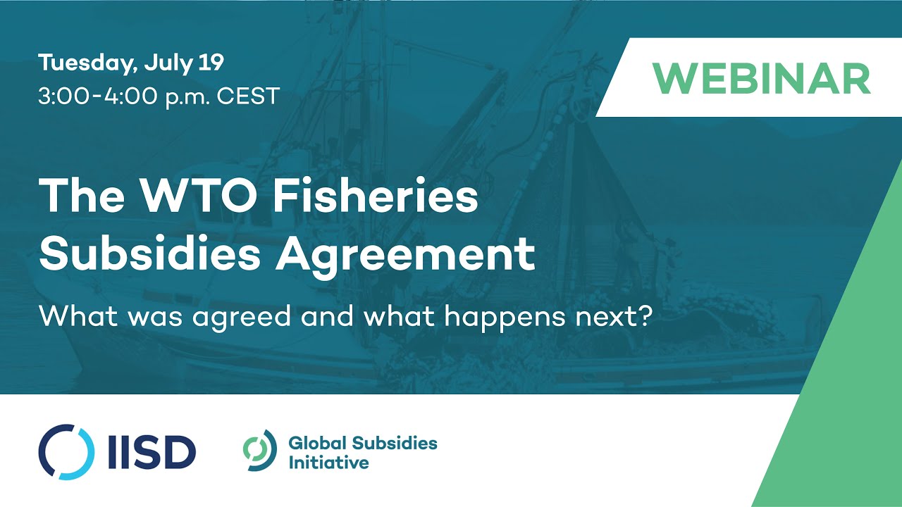 Webinar | WTO Fisheries Subsidies Agreement: What was agreed and what happens next?