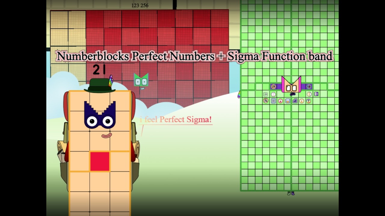 Numberblocks Perfect Numbers + Sigma Function band 1