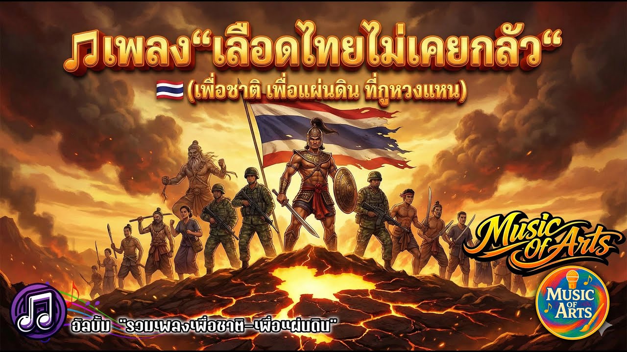 🎵 เพลงที่ 6 “เลือดไทยไม่เคยกลัว” (เพื่อชาติ เพื่อแผ่นดิน ที่กูหวงแหน) 