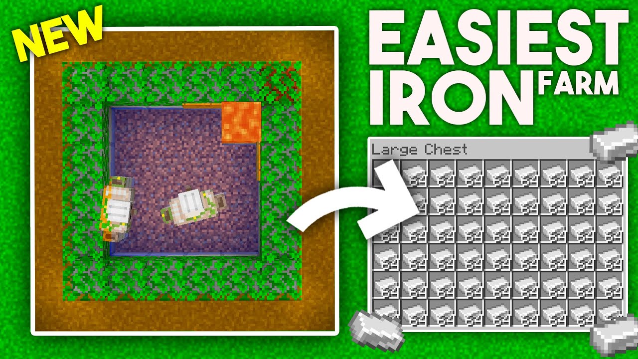 Iron Farm Minecraft Bedrock 1.21 Tutorial! (MCPE/Xbox/PS4/Nintendo Switch/Windows10)