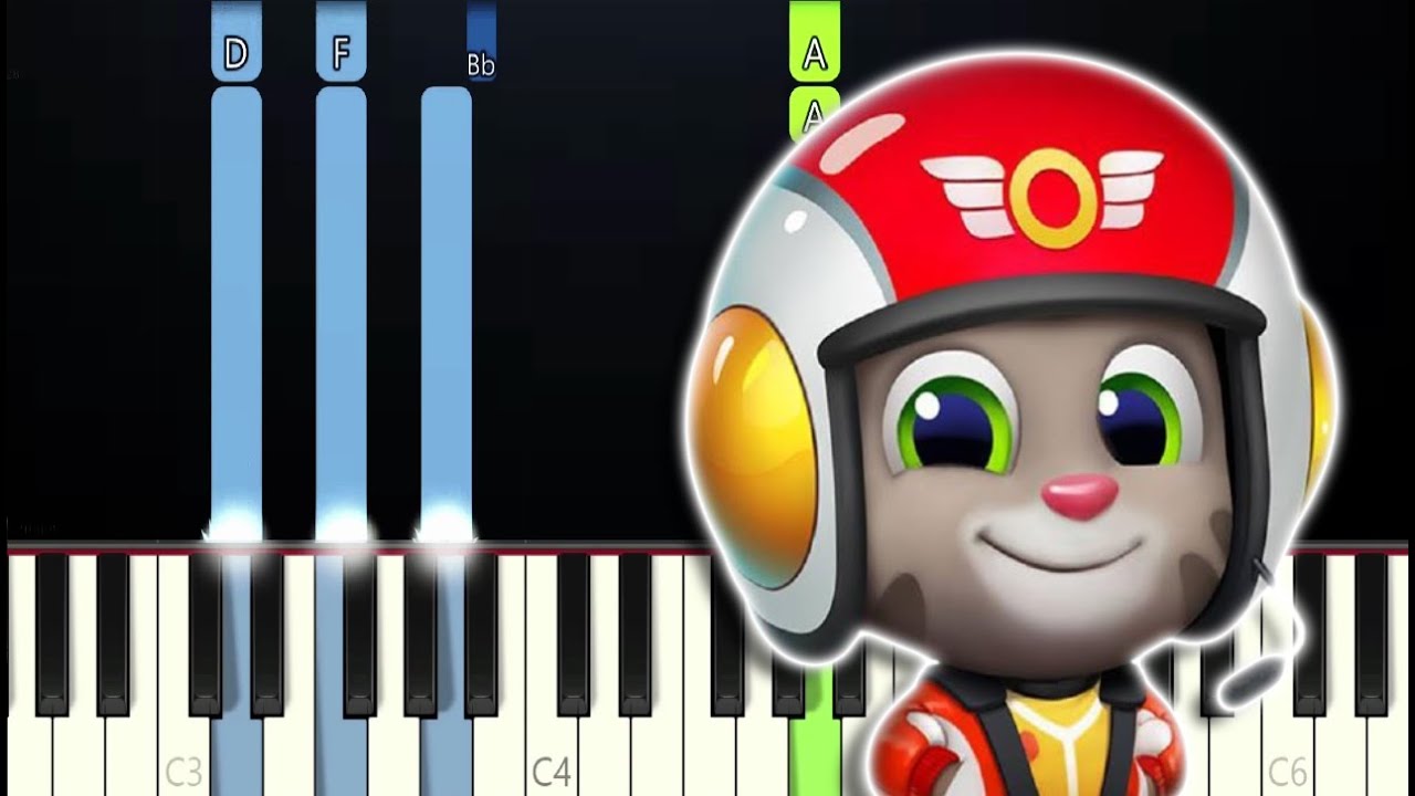 Talking Tom Sky Run - Theme Song (Piano Tutorial)