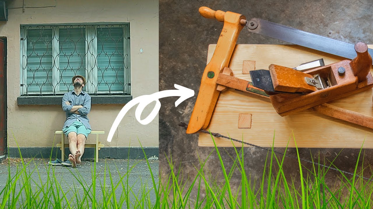 Szybki projekt tylko ręcznymi narzędziami/sosnowa ławeczka