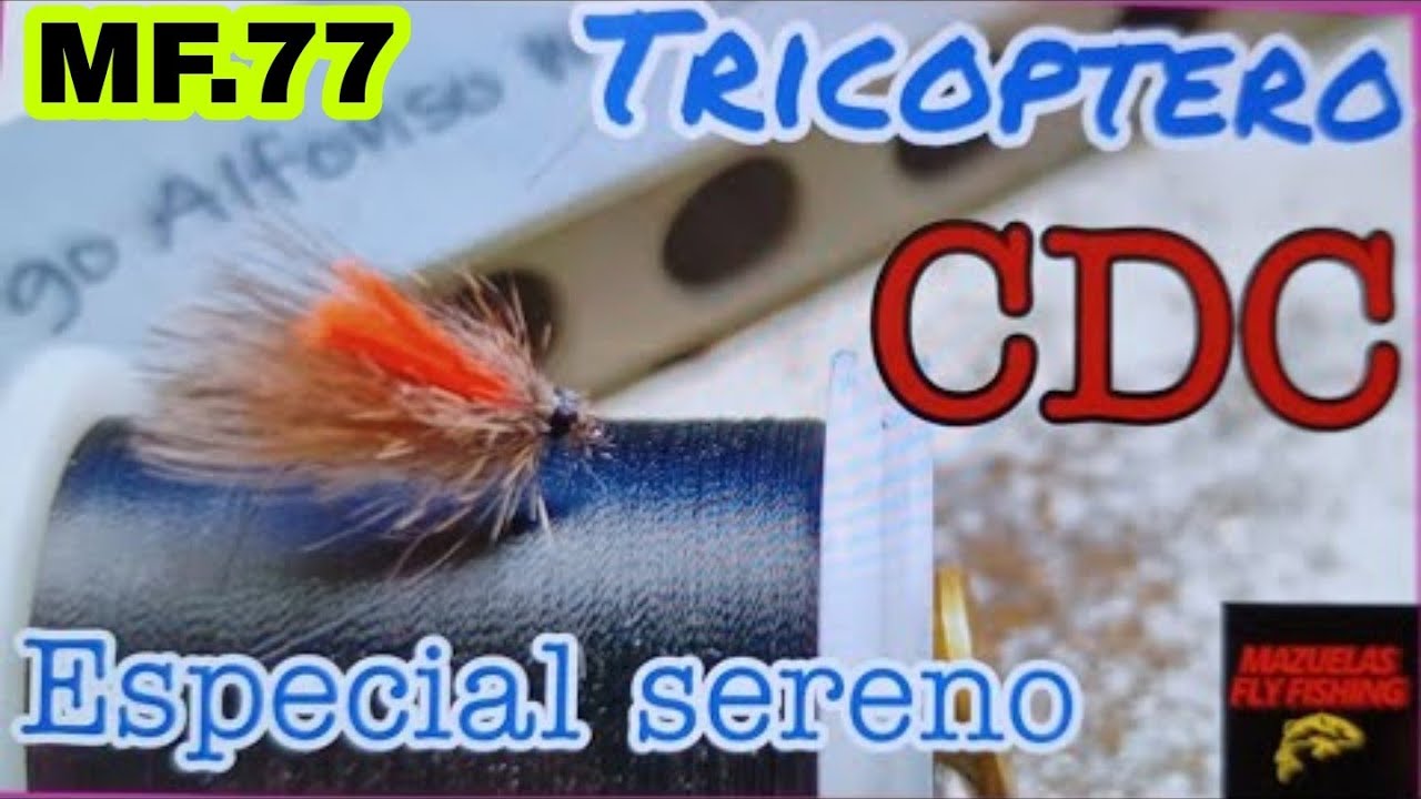 ⏩Tricoptero CDC.Tricoptero pesca en tándem.Dry fly Caddis✅✅