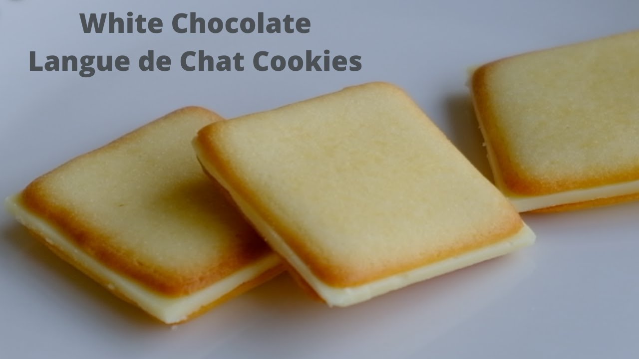 White Chocolate Langue de Chat Cookies Recipe