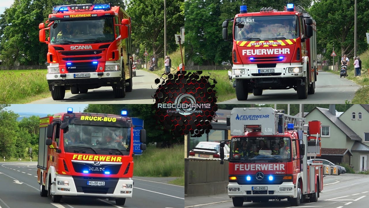 🚨 [Brand in Firmenhalle] Einsatz für die Feuerwehren Berg/Ofr. + Hirschberg/Saale + Naila + BRK