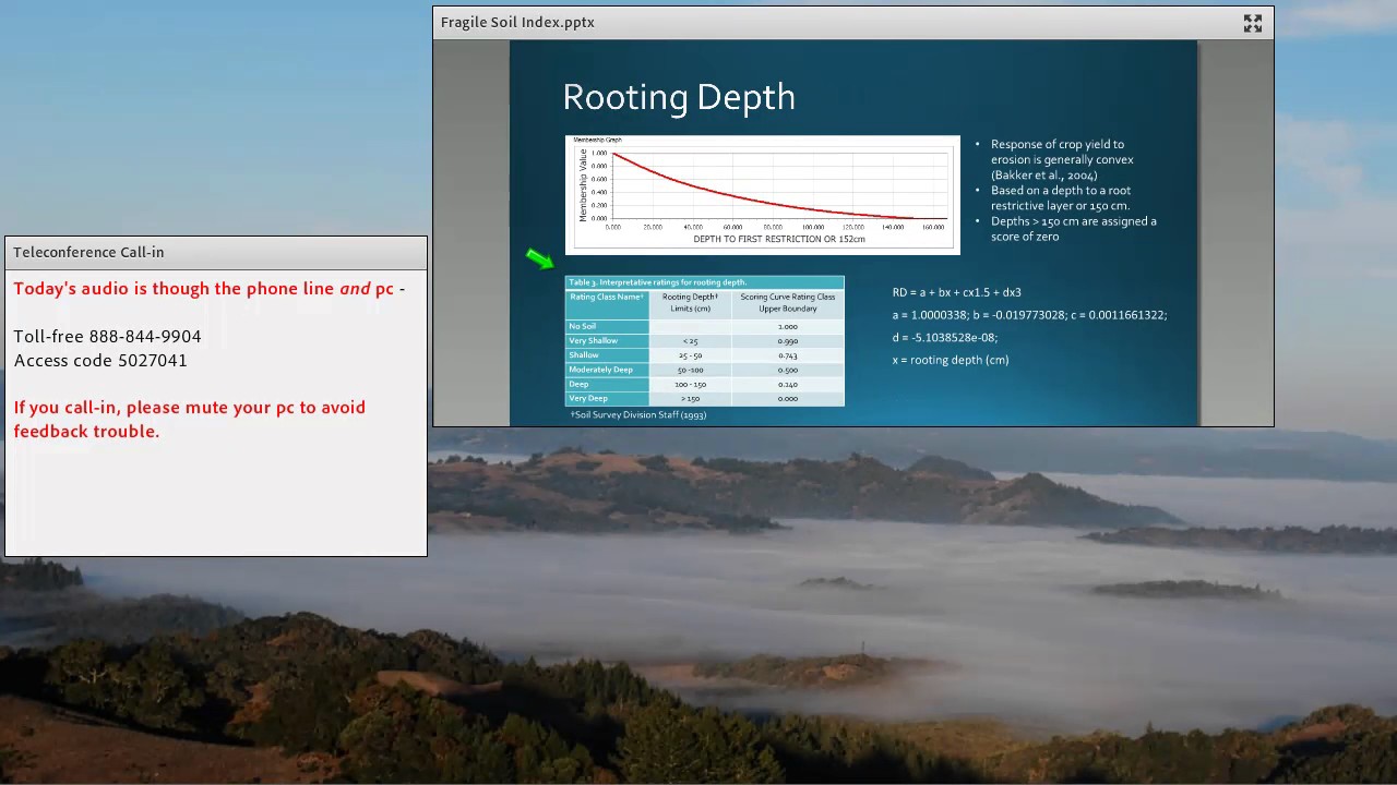 Webinar - Fragile Soil Index (10/2016)
