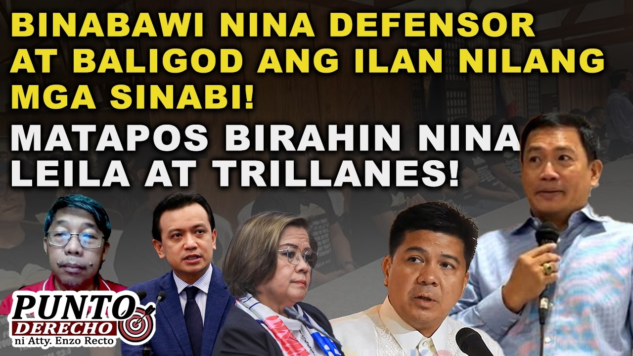BINABAWI NINA DEFENSOR AT BALIGOD ANG ILAN NILANG MGA SINABI!