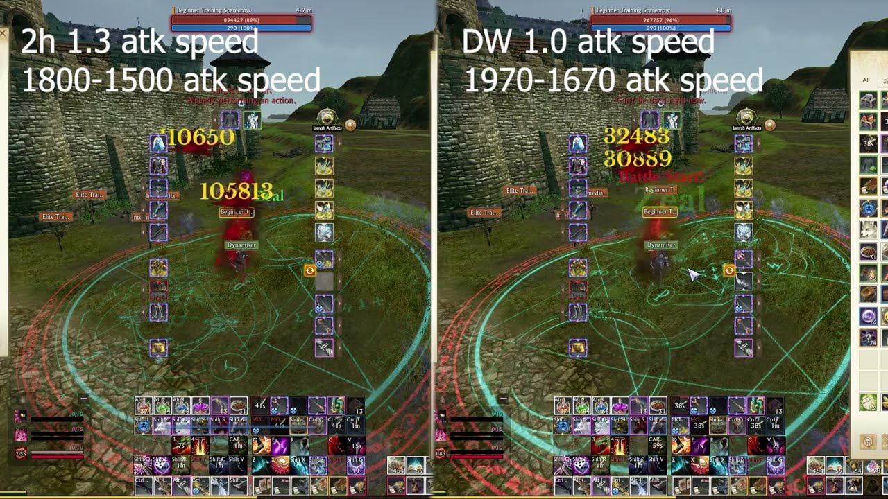 ArcheRage #69 - Crashing Waves Atk Speed Test - 2H vs Dual Wield (#ArcheRage)