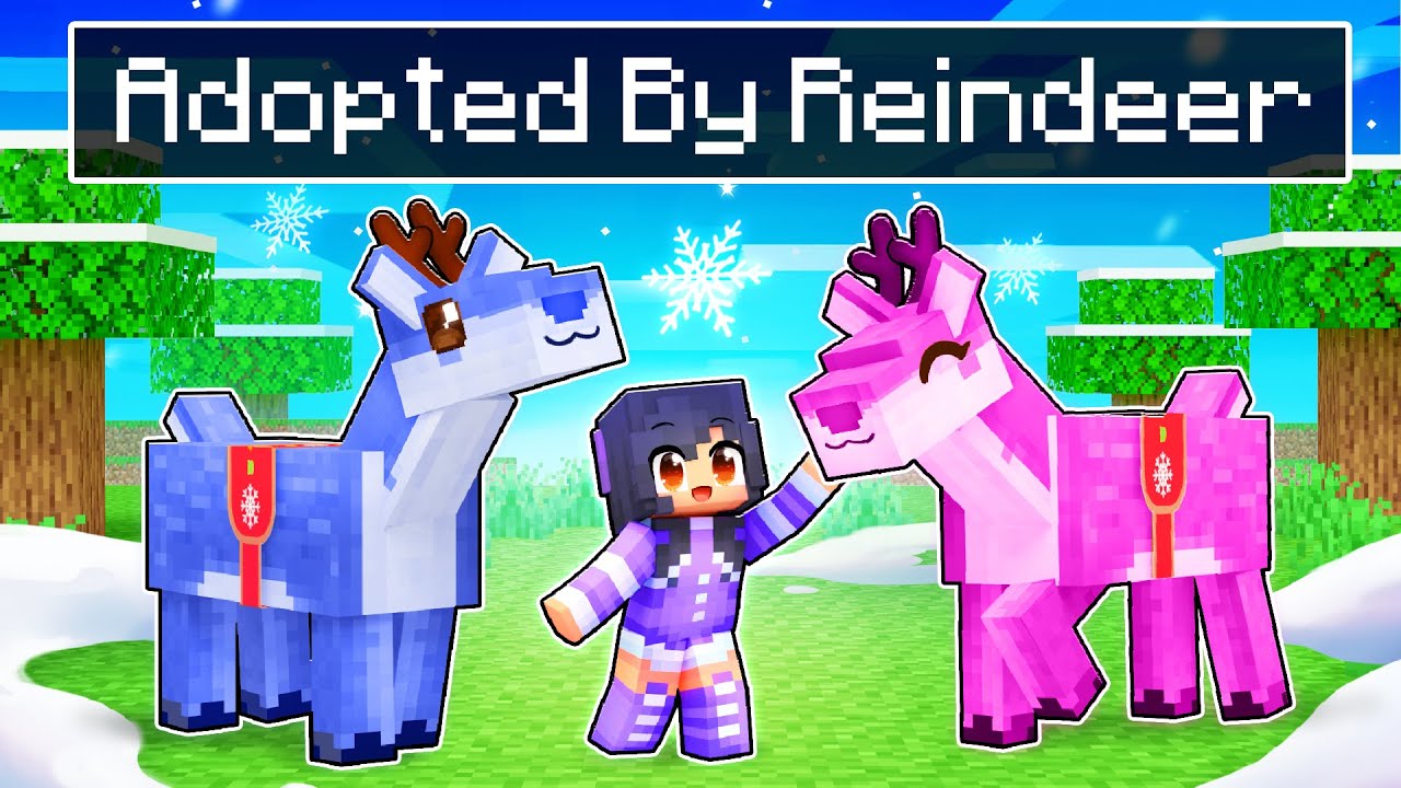 Adopted By Friendly REINDEER In Minecraft!