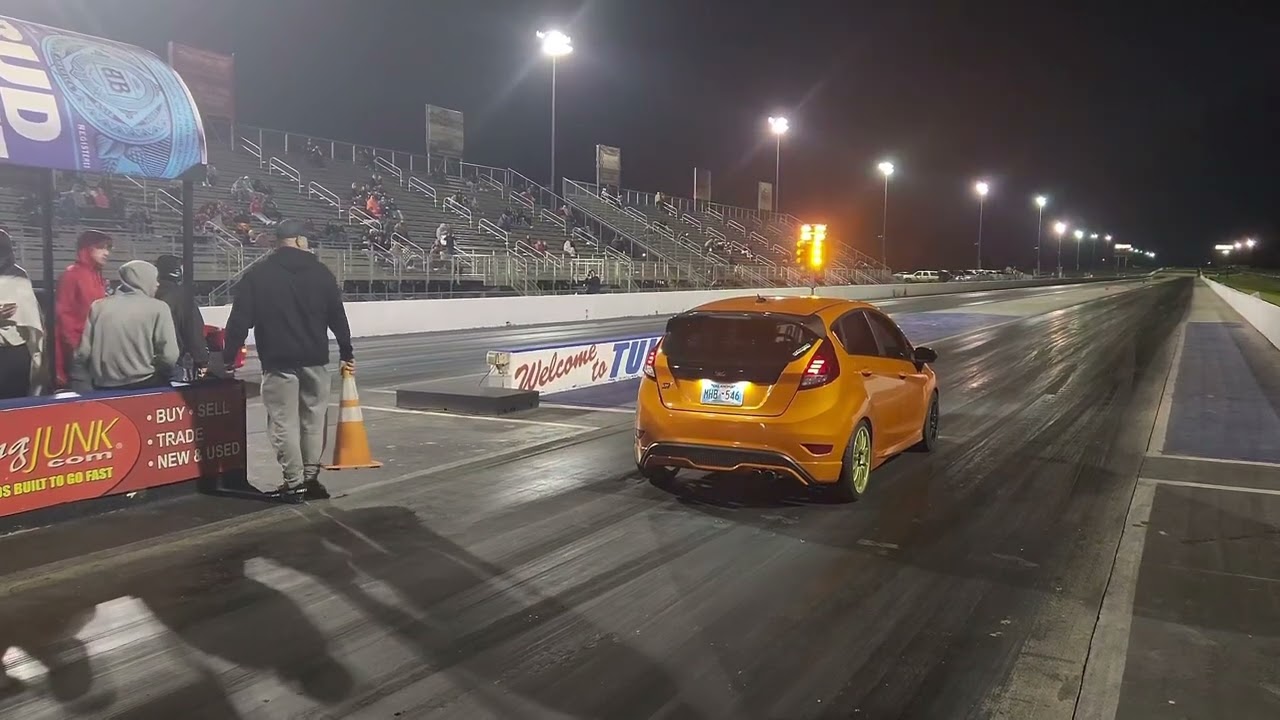 Whoosh Motorsports Fiesta ST first passes on slicks! Grudge race vs F Body Camaro