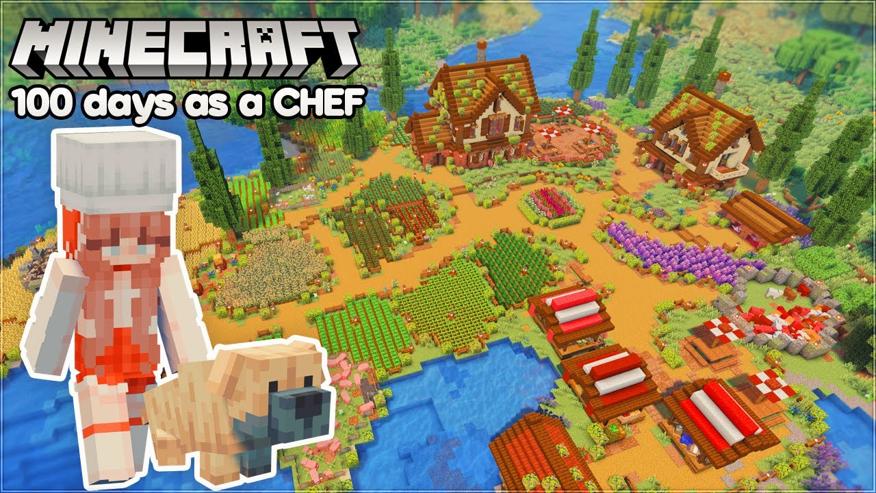 I played 100 days of Minecraft as a CHEF👩‍🍳