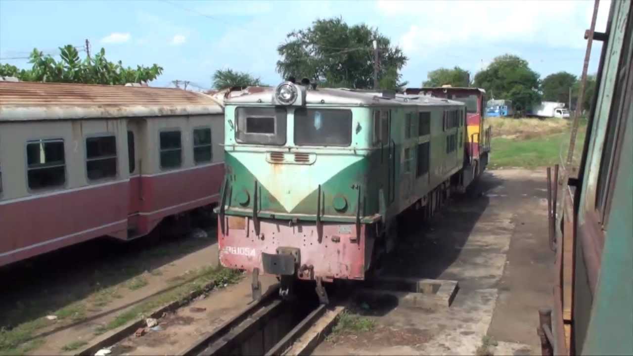 Cambodia Train Adventure 2009 RRC Toll Royal Railway of Cambodia Alstom diesel locomotive