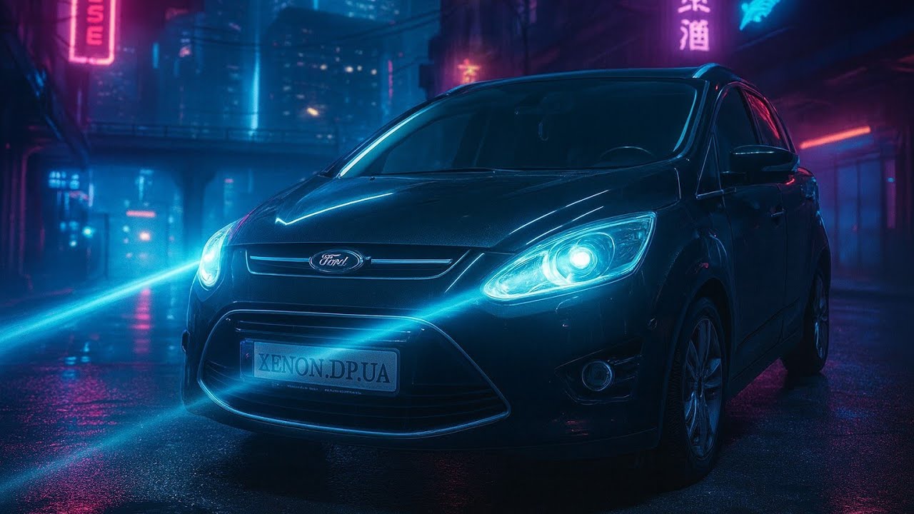 Гарне світло на Ford C-Max, заміна штатних біксенонових лінз на світлодіодні Bi-LED DriveX Triada