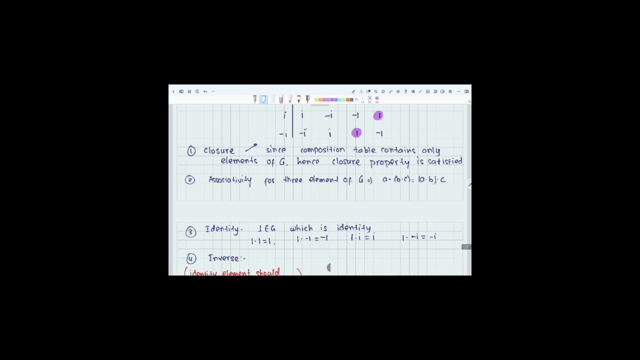 Lecture Video -MASC 02-Unit 4 - Examples of Group with Composition Tables