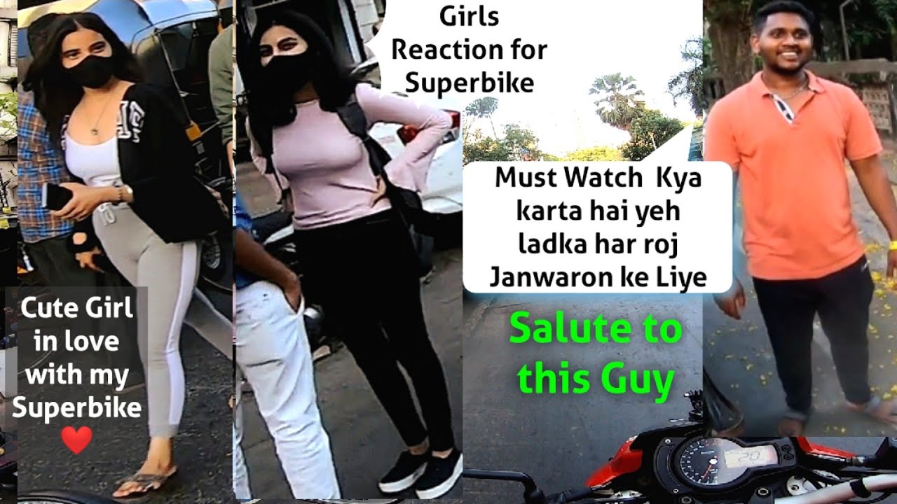 Public Reaction for Superbike in India l Unknown Guy Feeding Stray Dogs on Street l Girls Reaction