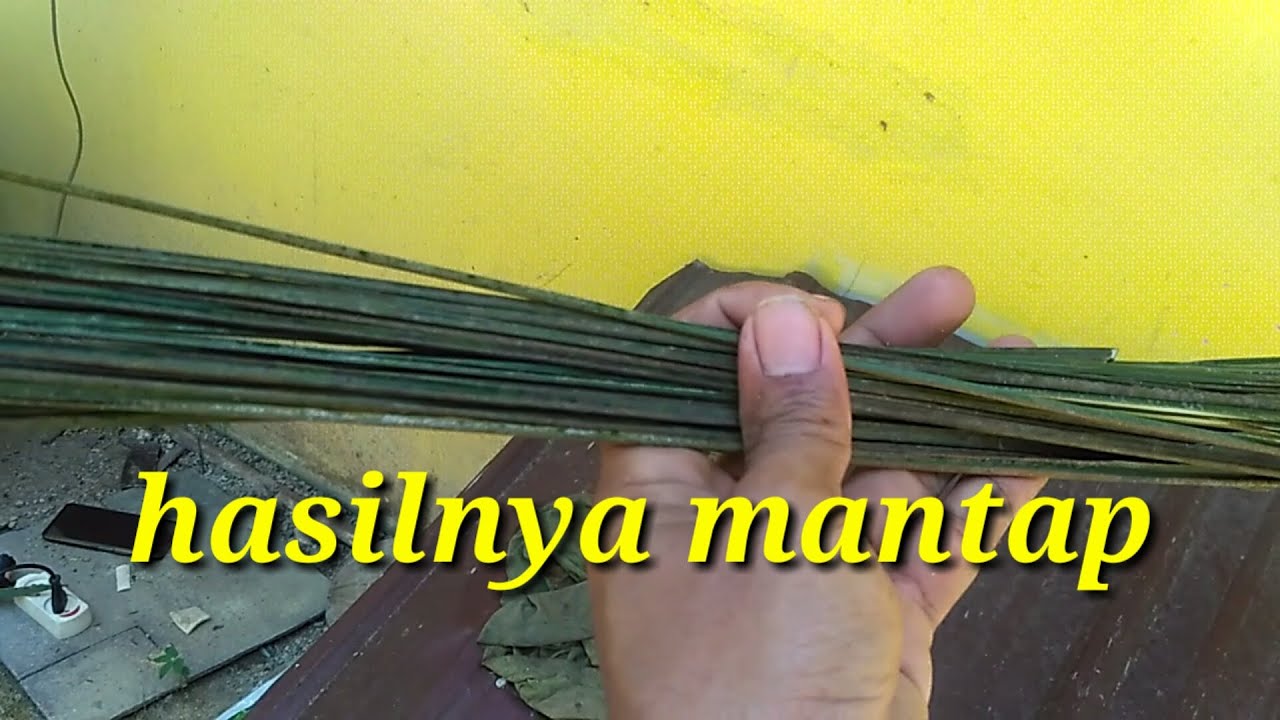 Tes mesin parut  lidi sawit sederhana