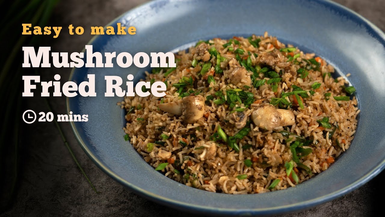 Mushroom Fried Rice | Easy to make Fried Rice | Fried Rice | Under 30 Minute Recipes | Cookd