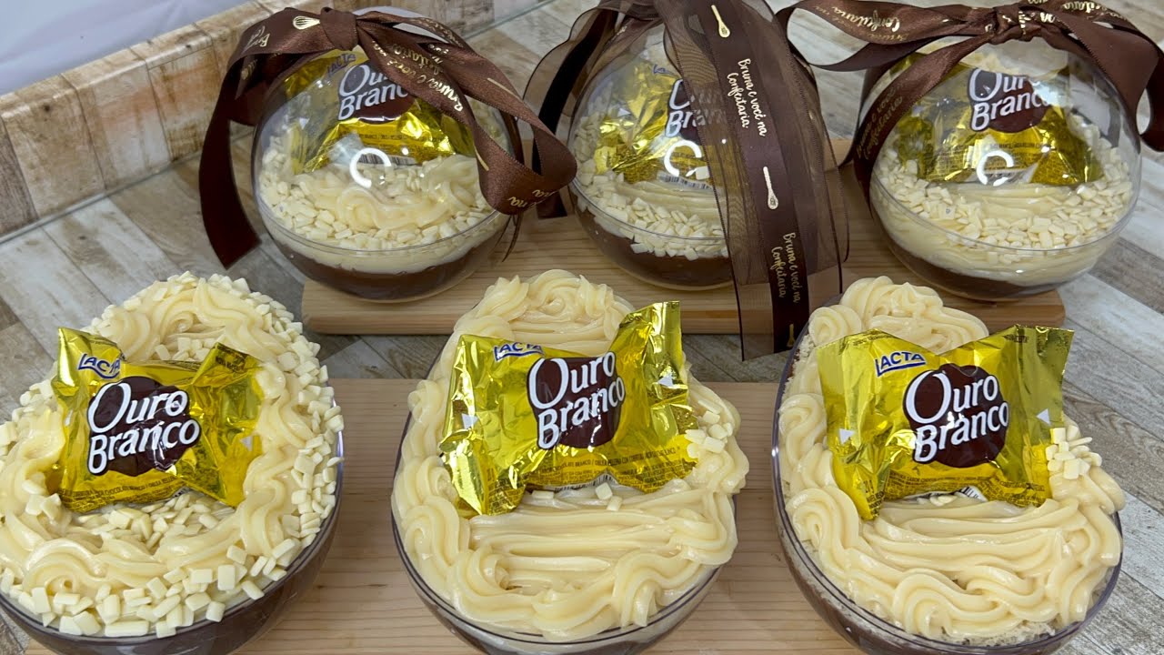 ÓTIMO PARA VENDER OU PRESENTEAR - OVO BOLO DE OURO BRANCO- SOS PÁSCOA