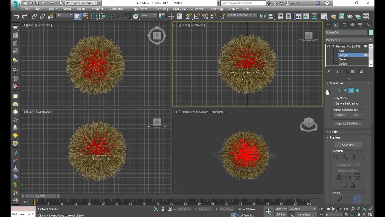Уроки 3ds max. Волосы и шерсть. Hair and Fur