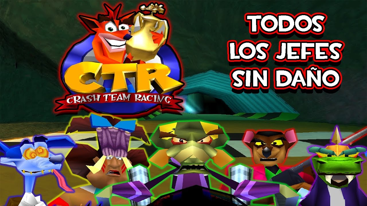 Crash Team Racing (PS1) - Todos Los Jefes (Sin Daño)