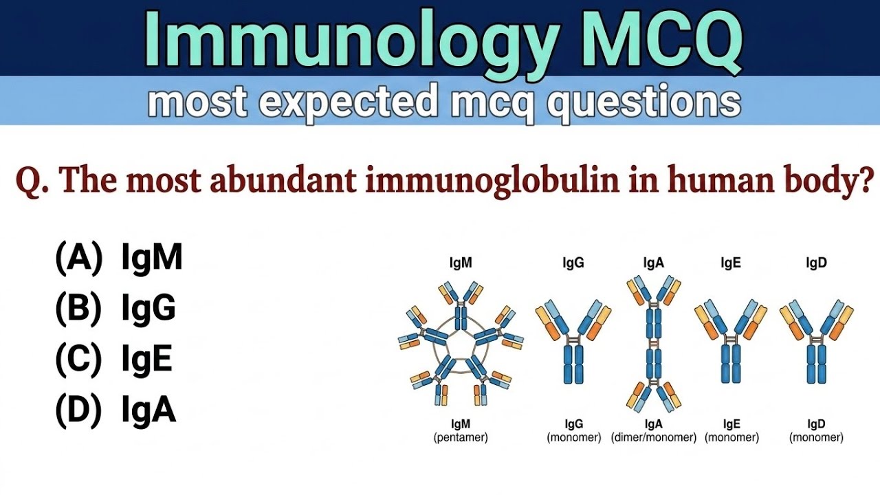 MCQs on Immunity-Immunology Questions-Most important quiz