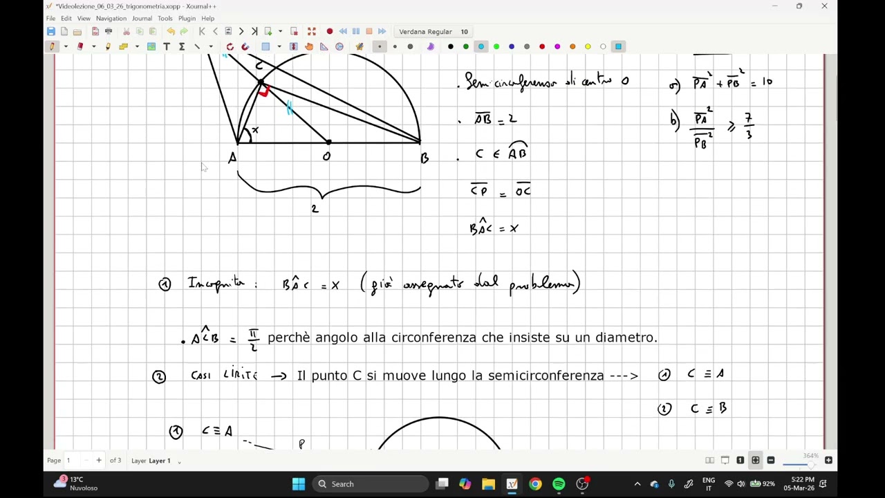 Lezione 06-03-26: problema trigonometria
