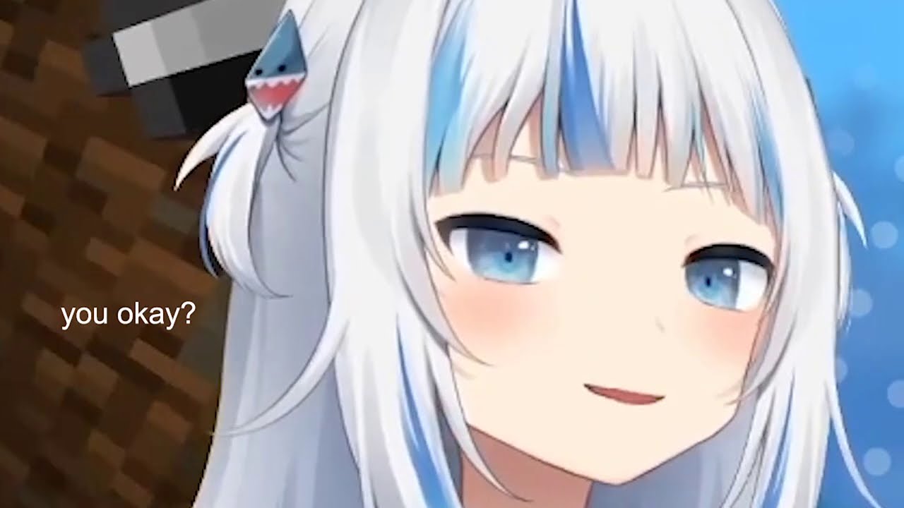 gawr gura listens to minecraft music