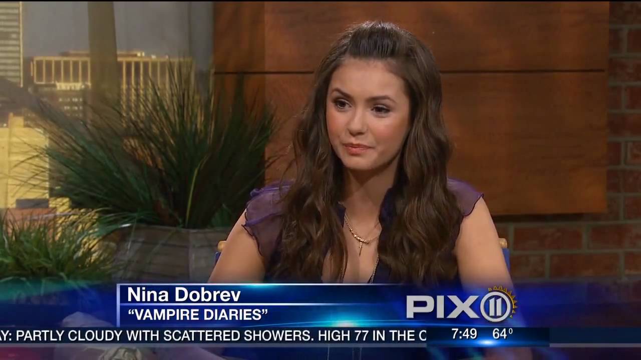 Nina Dobrev at PIX11 Morning News