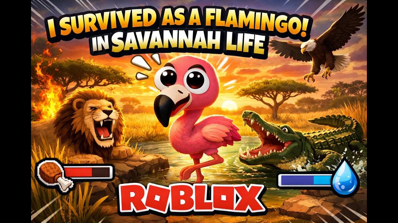 I survived as a flamingo in Savannah Life!!!