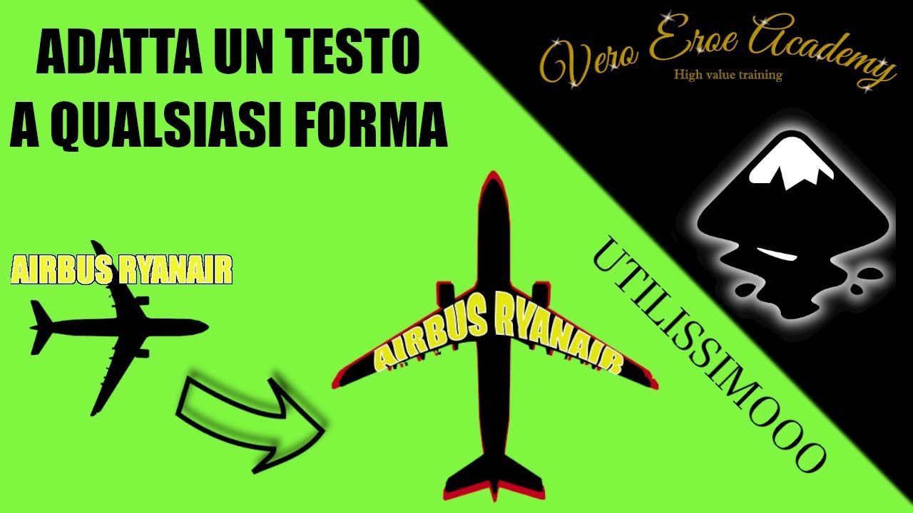 ADATTARE TESTO A FORMA - COME ADATTARE UN TESTO AD UNA FORMA CON INKSCAPE - TEXT TO SHAPE INKSCAPE