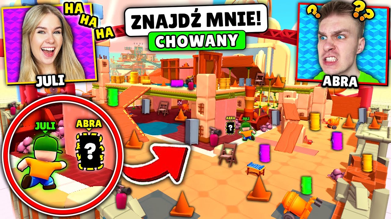 TROLLUJĘ *DZIEWCZYNĘ* 😂 na NOWEJ MAPIE (ZABAWA w CHOWANEGO) 🤫 *WKURZYŁA SIĘ* w Stumble Guys! 😱